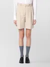 Thom Browne Cotton Blend Bermuda Shorts With Belt Loops In Neutral