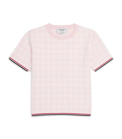 THOM BROWNE COTTON-BLEND CHECK SWEATER