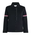 Thom Browne Cotton-blend Collared Jacket In Navy