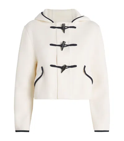 Thom Browne Cotton-blend Duffle Jacket In White