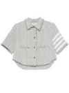 Thom Browne Shirt Cotton Blend Frayed Edges