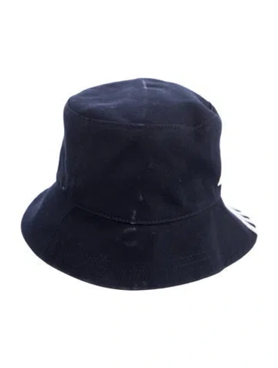 Pre-owned Thom Browne Cotton Bucket Hat In Blue