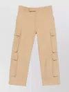 Thom Browne Cotton Canvas Cargo Trouser With Multiple Pockets In Neutral