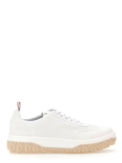 Thom Browne Cotton Canvas Sneaker In Neutral