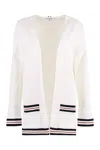 Thom Browne Rwb Stripe Ribbed Cardigan