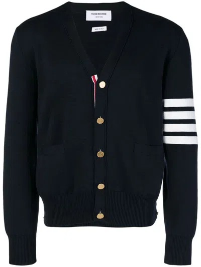 Thom Browne Cotton Cardigan In Black