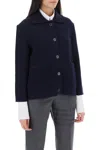 Thom Browne Cotton-cashmere Knit Jacket In Blue