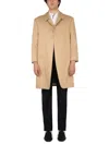 Thom Browne Cotton Coat With Notched Lapels And Back Vent In Brown
