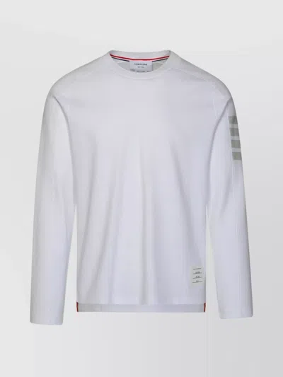 Thom Browne Cotton Crew Neck Sweater In White