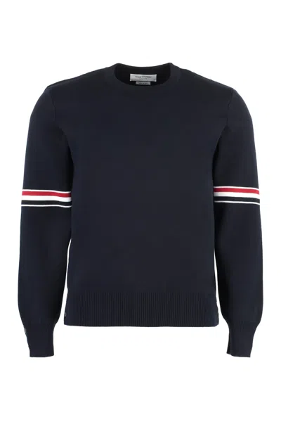 THOM BROWNE COTTON CREW-NECK SWEATER
