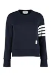 Thom Browne Cotton Crew-neck Sweatshirt In Blue