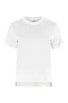 Thom Browne Crew-neck T-shirt Ribbed Side Slit In White