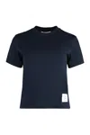 Thom Browne Cotton Crew-neck T-shirt In Blue