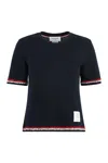 Thom Browne Woman T-shirt Midnight Blue Size 8 Cotton In Blue