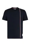 Thom Browne Signature Stripe Crewneck T-shirt In Navy