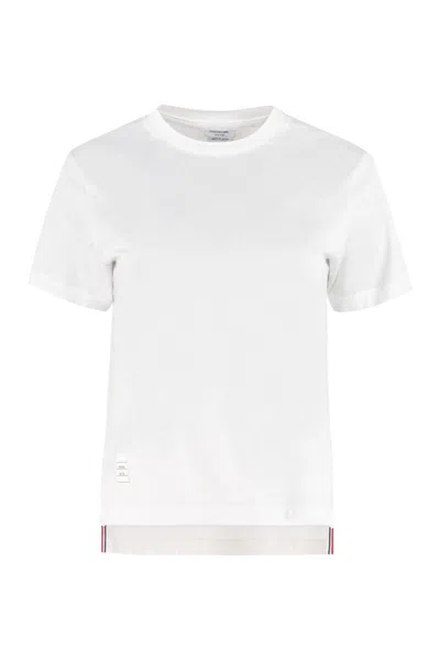 Thom Browne Cotton Crew-neck T-shirt In White