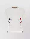 THOM BROWNE COTTON CREW NECK T-SHIRT WITH GRAPHIC PRINT