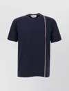 Thom Browne Signature Stripe Crewneck T-shirt In Blue
