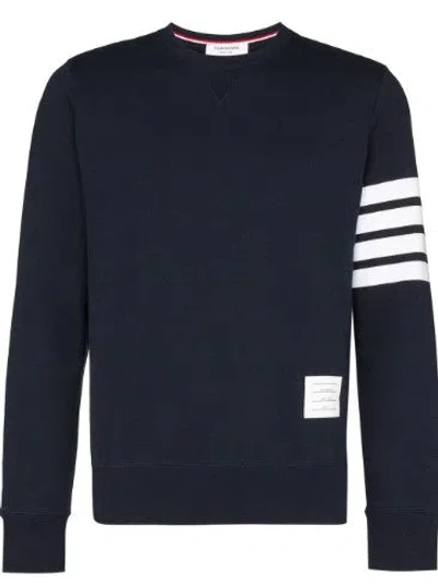 Thom Browne Sweatshirt With 4bar In Loop Back Men In Blue