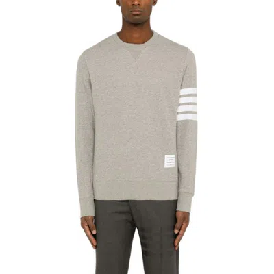 Thom Browne Cotton Crew-neck Sweatshirt In Gray