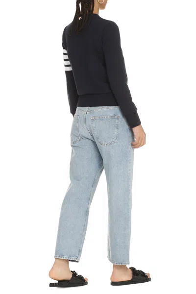 Thom Browne Cotton Crew-neck Sweatshirt In Blue