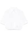 Thom Browne Cropped Shirt Featuring Button-down Collar In White
