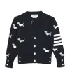 Thom Browne Cotton Dog Cardigan In Navy