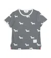 Thom Browne Cotton Dog T-shirt In Grey