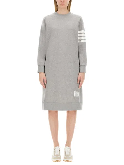 Thom Browne Cotton Dress In Grey