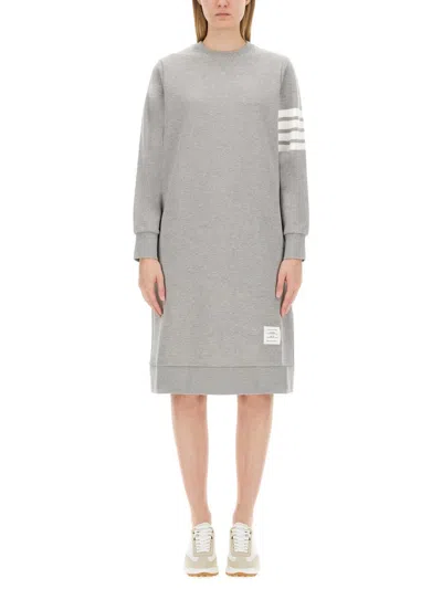 Thom Browne Cotton Dress In Gray