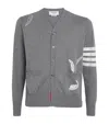 Thom Browne Cotton Feather Cardigan In Gray