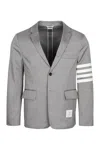 Thom Browne Cotton Gabardine Blazer In Grey
