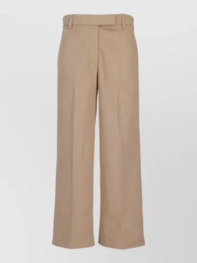 Thom Browne Cotton Gabardine Chinos Belt Loops Detail In Blue