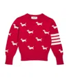 Thom Browne Cotton Hector 4-bar Sweater In Red