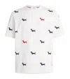 Thom Browne Dog-embroidery T-shirt In White