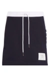 Thom Browne Cotton Jersey Miniskirt In Navy