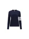 Thom Browne "4-bar" Sweater In Navy