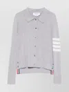 Thom Browne Women Jersey Polo With 4 Bar Stripe Detail