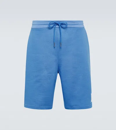 Thom Browne Cotton Jersey Shorts In Blue
