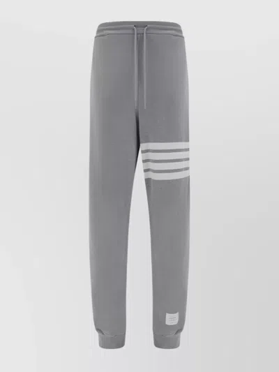 THOM BROWNE COTTON JOGGER TROUSERS STRIPED DETAIL