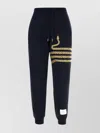 Thom Browne Cotton Joggers With Drawstring Waist In Black