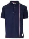 THOM BROWNE COTTON KNIT POLO SHIRT