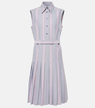 Thom Browne Cotton Midi Dress In Grey