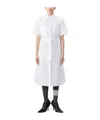 Thom Browne Cotton Midi Shirt Dress In White