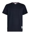 Thom Browne Navy Blue Medium Weight Cotton Jersey T-shirt In Navy