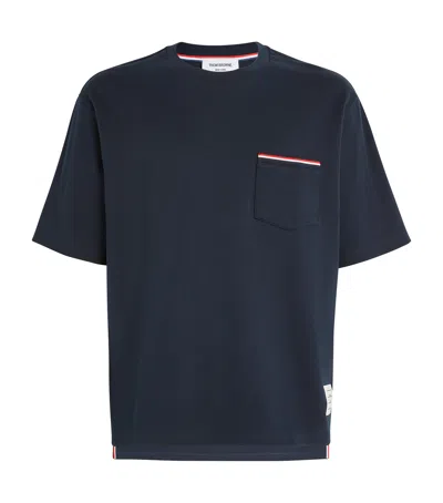 THOM BROWNE COTTON OVERSIZED T-SHIRT