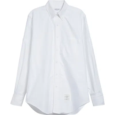 Thom Browne Cotton Oxford Armband Button-down Shirt In Blue