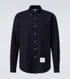 Thom Browne Navy Oxford Armband Shirt In Blue