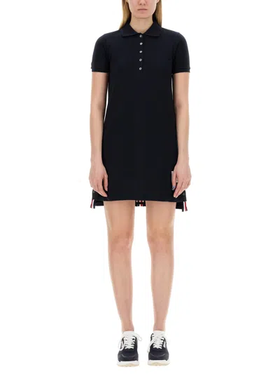 Thom Browne Cotton Pique Polo Shirt Dress In Animal Print