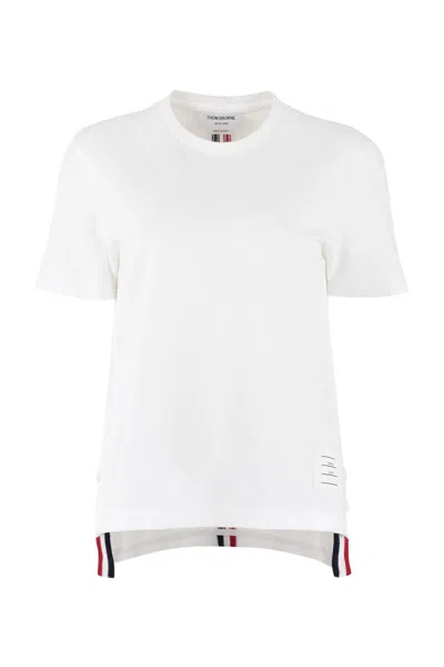 Thom Browne Cotton Piqué T-shirt In White
